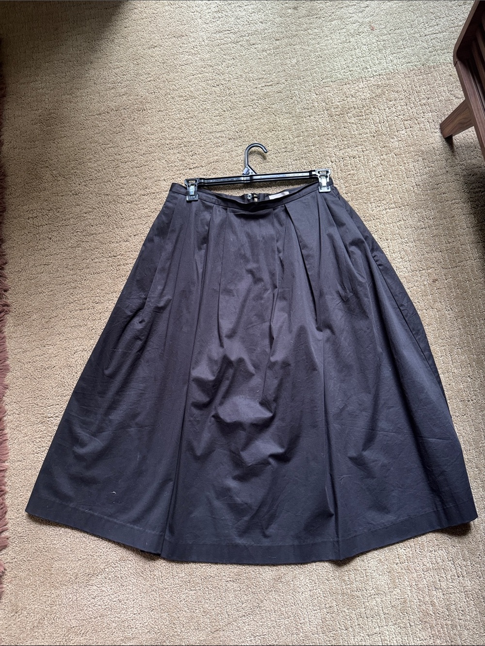 H&M Black Full Circle Skirt with Pleats